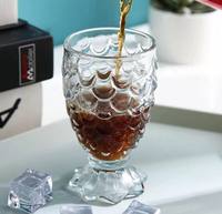 5.6 OZ petite échelle de poisson verre vin jus thé gobelet soulagement exquis sirène tasse 160ml gaufrage tasses à boire avec queue de poisson