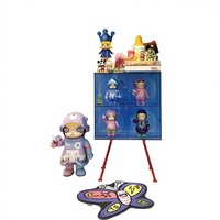 Vitrine de présentation rectangulaire en plastique haute transparence, design italien, pour collection de figurines Bubble Mart Labubu, anti-poussière