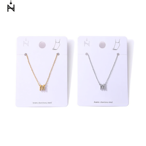 Cavigliera Angelina con Lettera M in Acciaio Inossidabile, Design Minimalista per Donna, Gioielli alla Moda - Product Image 1