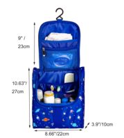 Sac de toilette pour enfants, motif astronaute mignon, à suspendre, pour le voyage, le maquillage, le camping, le rasage, la douche