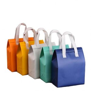 Sac isotherme jetable personnalisable en non-tissé pour la restauration rapide, emballage pour sandwichs, pains, biscuits, en aluminium recyclable - Product Image 2