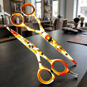 Juego de Tijeras de Peluquería de Acero Inoxidable de Marca ASAP con Mango Largo para Diestros, Tijeras de Corte de Precisión, Tijeras de Entresacar, Lujosas y Modernas - Product Image 5