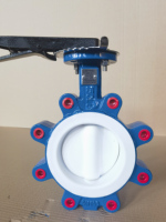 DIN/BS/ASME Standard PTFE/Gummi-Ausgekleideter Sitz Chinesischer Bestseller DI/SS304/SS316 Gehäuse Schmetterlingsventil PN10/PN16 DN150