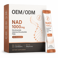 OEM/ODM Bâtonnets de suppléments NAD 1000mg haute puissance avec PQQ et Resvératrol pour le soutien anti-âge et le bien-être cellulaire