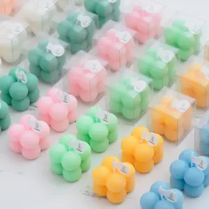 Vela perfumada de cera de soja <span class=keywords><strong>Super</strong></span> Z, velas decorativas de cubo de burbujas con logotipo personalizado de lujo natural - Product Image 1