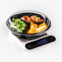 Ecologisch verantwoorde, recyclebare clamshell verpakking van transparant plastic voor fruit, groenten en bessen, met ventilatieopeningen, geschikt voor levensmiddelen.