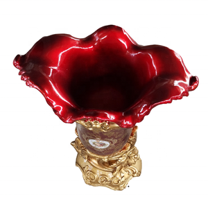 Maceta de flores con patrón de calcomanía roja, macetas suculentas <span class=keywords><strong>artificiales</strong></span>, suministros de fábrica directa - Product Image 3