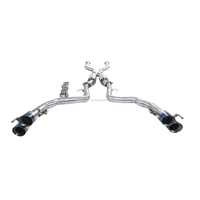 Système d'échappement Catback REV pour Lexus IS500 RCF GSF 5.0L, en acier SUS304, avec tube droit intermédiaire et double résonateur