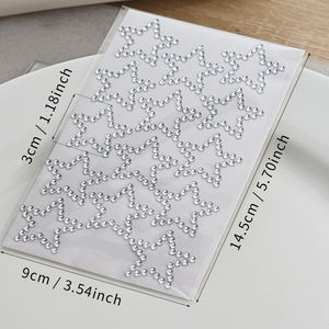 Pegatinas 3D de <span class=keywords><strong>cara</strong></span> de diamante de cristal, pegatina de gemas corporales <span class=keywords><strong>para</strong></span> ojos, DIY, Estrella Blanca, perla, diamantes de imitación, maquillaje, decoración facial - Product Image 5