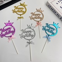 Décoration de gâteau d'anniversaire en acrylique de style espagnol pour fêtes transfrontalières