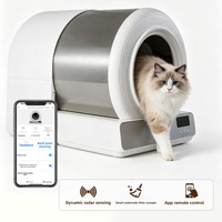 Aplikasi Pembersih Kotak Pasir Kucing Otomatis Pintar dengan Kontrol Jarak Jauh, Anti Bau, Multifungsi, Bahan Stainless Steel HIPS PP POM