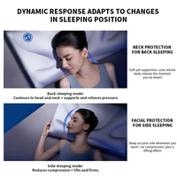 Oreiller ergonomique en mousse à mémoire de forme en forme de K, oreiller de contour cervical, oreiller pour soulager les douleurs au cou, pour dormeurs sur le côté, oreiller pour sommeil profond