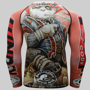 Custom MMA Fightwear abbigliamento sublimazione BJJ Rash Guard maglietta a manica lunga compressione maglietta da allenamento per MMABoxingJiu-Jitsu - Product Image 2