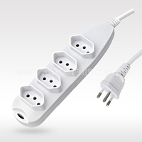 Multiprise avec rallonge, 4 prises, 10A 250V~