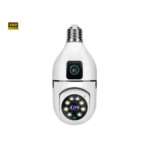 V380 Indoor 4MP Wifi Lichtbulb Camera 360 Draadloze Beveiligings IP Camera Bewegingsdetectie Dubbele Lens E27 Lamp Surveillance Camera - Product Image 1