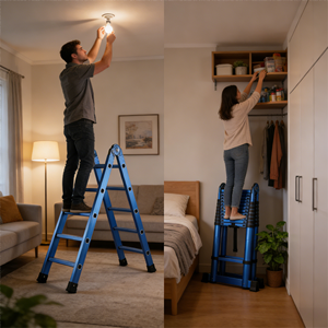 Aluminum Alloy Modern <strong>Telescopic</strong> <strong>Ladder</strong> Thickened Folding <strong>Ladder</strong> Multifunctional Lifting Engineering <strong>Ladder</strong> 150kg Load Capacity - Product Image 6