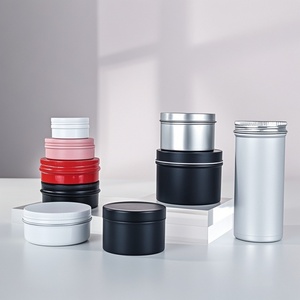 Stock d'usine – Boîtes en métal noir mat de 30 ml, 60 ml, 100 ml pour bougies – Contenants ronds en aluminium avec couvercles - Product Image 5