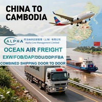 Transitaire maritime et aérien de la Chine vers le Cambodge, livraison porte à porte, agent d'expédition maritime, EXW, FCA, FOB, DDP, DAP, assurance, livraison
