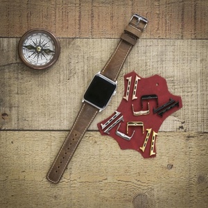 Giro hecho a mano de pulsera correa de banda de reloj de cuero genuino pulsera de MCR-0050 - Product Image 1