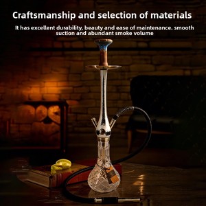 Chicha <span class=keywords><strong>Wookah</strong></span> givrée transfrontalière, modèle WY-W18, emballage cadeau très demandé avec étui en cuir et tube en silicone portable - Product Image 2