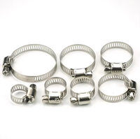 Collier de serrage robuste en acier inoxydable de type américain, réglable avec boulon Phillips, pour raccordement de tuyaux