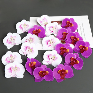 <strong>Film</strong> Processed Moth Orchid Flower Head 8cm Single Bloom Plastic Material for Wedding Hotel Home Photography Decoration - Product Image 3