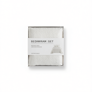 Juego de Cubrecamas Bedswran King Cal King, Color Blanco Hueso, Acolchado, de Algodón Chenille, Colección Elegante - Product Image 1