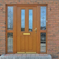 CBMMart Portes d'entrée en bois de haute qualité avec porte d'entrée principale en verre et double porte en bois pour la maison