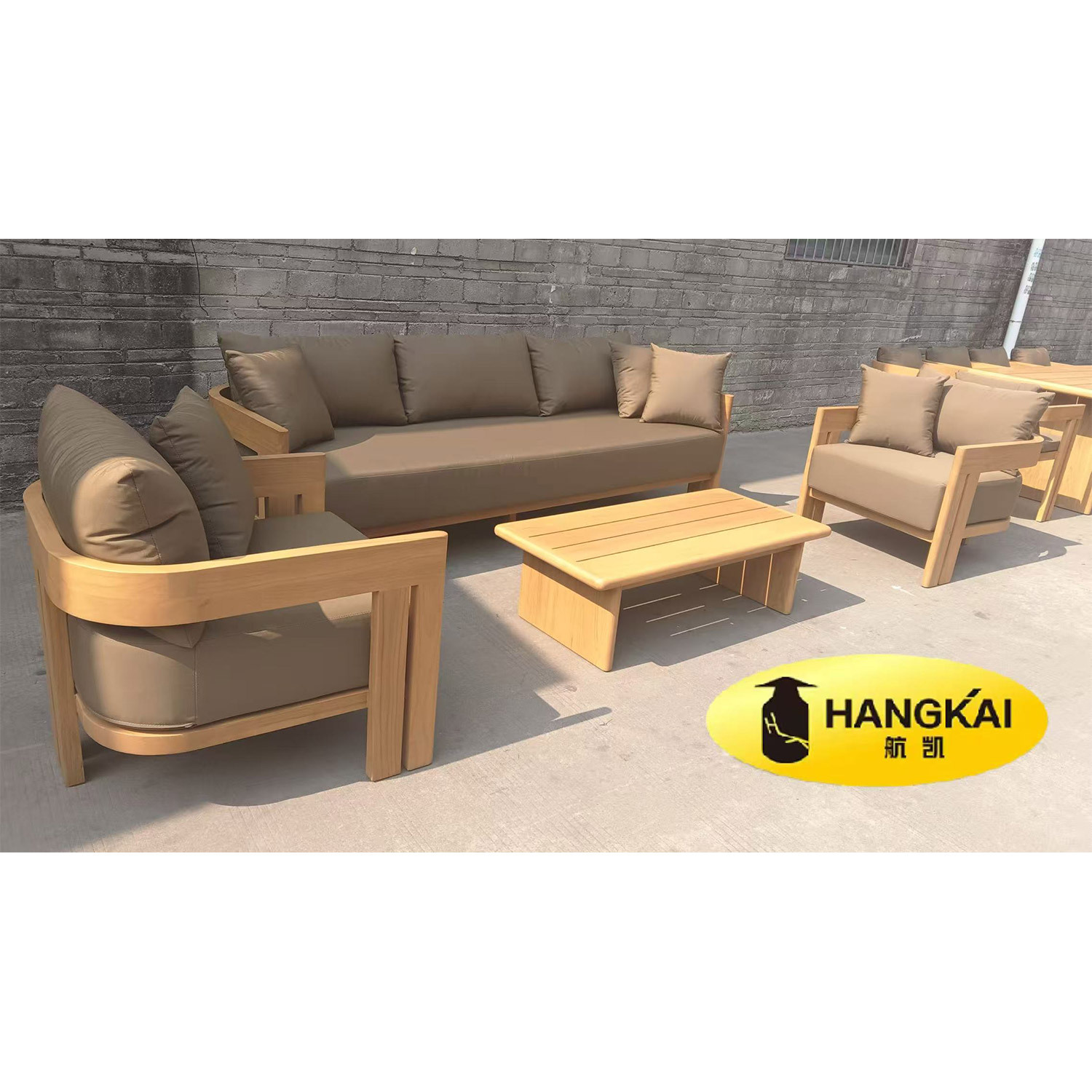 Teak Wood Sofa Set Luxury Furniture Patio Garden Sofas Garden Sets Teak Furniture Outdoor Solid Wood Outdoor Teak Sofa Sectional