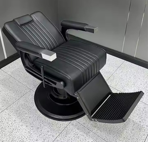 Fauteuil de Salon de Coiffure Rétro K en Gros, Réglable en Hauteur, Rotation à 360 Degrés, en Acier Inoxydable, Étanche, en Cuir PU, pour Salons de Beauté - Product Image 3