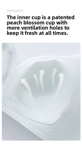 <span class=keywords><strong>Sujetador</strong></span> fresco antibacteriano 10A ultrafino para mujer, copa de pétalo trasero de belleza en U profunda, <span class=keywords><strong>tira</strong></span> de gelatina, soporte suave, calzoncillos de tiro bajo Hipster - Product Image 4