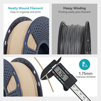 Filament PLA SUNLU à texture bois, filament d'imprimante 3D à texture bois, sans déformation, sans bourrage, filament 3D