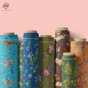 Tissu Popeline Imprimé Numérique 100% Coton Biologique Motif Liberty Tana Écologique Absorbant l'Humidité Respirant Poids Moyen - Product Image 1