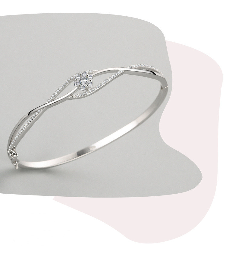 Exquisite Silver Fashion Bracelet Bangle Jewelry Ins Style