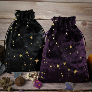 Sac à cordon en flanelle douce pour nappe de carte de tarot et rangement en pierre de cristal pour les cérémonies - Product Image 1