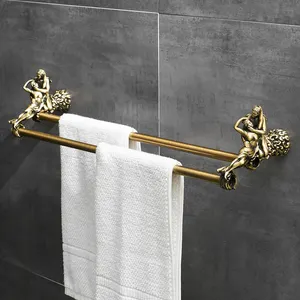 MB-0818B WANFAN Mural Double porte-serviettes pour salle de bain, salle de bains porte-serviettes porte-serviettes