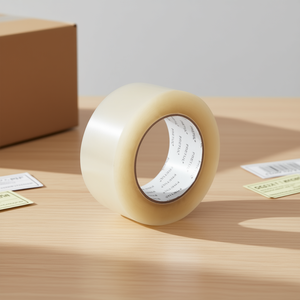 Ruban adhésif transparent en acrylique Pretul CTR-150P 48 mm x 150 m, papier BOPP, sensible à la pression, imperméable, pour la fermeture des cartons, simple - Product Image 2