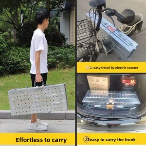 הדום מתקפל כפול תמיכה מחוזק מתכוונן מפלדה, עיצוב תלת מימדי, כושר נשיאה 250 ק\\\"ג, גובה הרמה 1.5 מטר - יצרן - Product Image 2