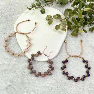 Bracelet en pierre naturelle avec perles de verre colorées, harmonie relationnelle, choix exclusif des influenceurs, livraison rapide - Product Image 4