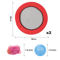 Jeu de mini-plateaux volants pour enfants, personnalisé, avec filet élastique, pour trampoline, plage et activités de plein air, avec ballon