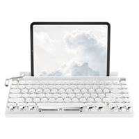 Keyboard Gaming Mekanik 83-Tombol LED Backlit Dual Mode 2.4Ghz Wireless Plug&Play untuk Tangan Kanan dengan Hot-Swap untuk PC, Logo Kustom