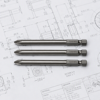 Embouts de tournevis industriels multi-usages PH2 PZ2 T20 T25, 1/4 pouce, 100 mm, pointe magnétique simple, réparation manuelle/électrique