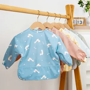 Happyflute ผ้ากันเปื้อนกันเปื้อนสำหรับเด็ก6-36เดือนผ้ากันเปื้อนสำหรับให้นมเด็กทารก