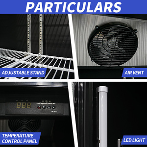 Refrigerador Comercial de Doble Puerta para Exhibición de Bebidas, Puertas de Vidrio, Estantes Ajustables, Refrigerador para Exhibición de Bebidas - Product Image 5