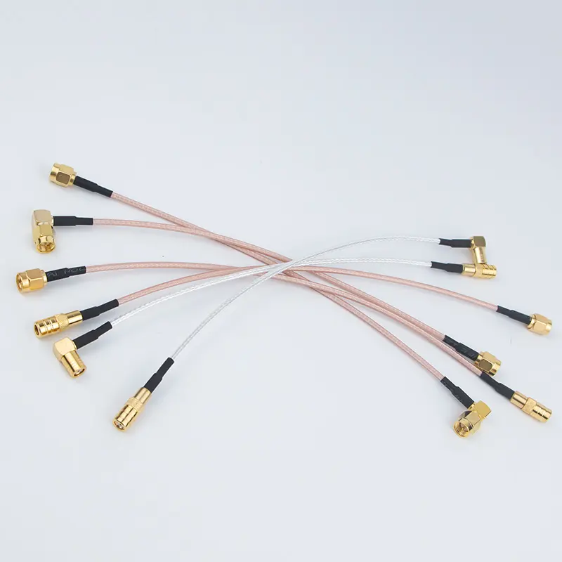 Cabeça de corte a laser para soldagem por indução, cabo curto RF, sensor de conexão de alta temperatura, cabo de fibra óptica de tela dupla