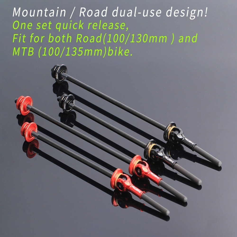 2 Pairs Quick Release Skewers - Aluminum Alloy Bike Axle For Mountain & Road Bikes