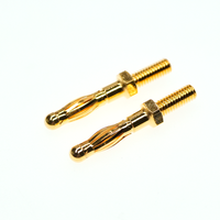 Connecteur en ligne plaqué or 4 mm avec connexion à vis multicouche à ressort pour électrophorèse