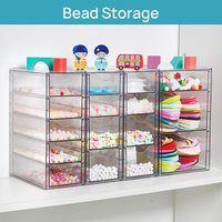 Organisateur en acrylique transparent avec tiroirs de rangement, boîte de rangement pour bureau, écran LED, utilisation commerciale pour maquillage, bijoux, art
