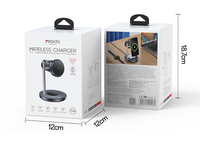 Chargeur sans fil magnétique de bureau 3 en 1 Yesido 25W à charge rapide, refroidissement par turbine, support de téléphone de charge DS40
