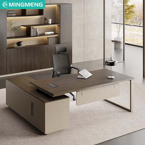 Escritorio de oficina pequeño de lujo ligero, combinación de escritorio y silla de oficina sencilla y económica con gabinete. - Product Image 4